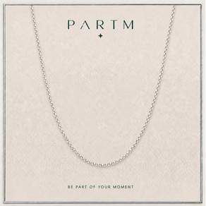 Partm 여성 실버 체인 목걸이 심플 데일리 레이어드 목걸이