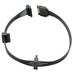 15Pin SATA/4PIN 전원 공급 장치 분배기 케이블 하드 드라이브 1 남성 3/4/5/6 DIY PC 서버 용