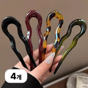 로멀리 올림머리 U자 헤어 비녀핀