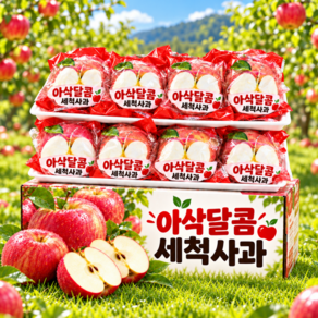 [완판특가] 최대15brix 껍질쨰먹는 세척사과 초고당도 꿀사과
