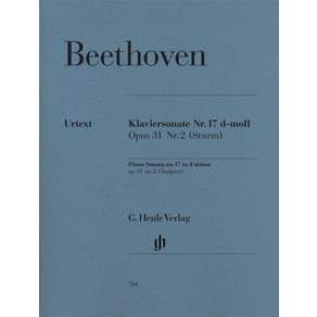 베토벤 피아노 소나타 No 17 in d minor Op 31 2 (Tempest)(HN 784)