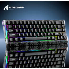 어택샤크 R68HE 유선8K 게이밍 키보드 마그네틱축 카본파이버 cnc RGB 0.005RT ATTACK SHARK신상