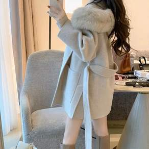 Novastar 가을 겨울 여성 고급 코트 루즈핏 트렌치코트 데일리룩 패션 후드 재킷 코트 퍼카라 아우터