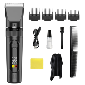 ACMEZING 남자 바리깡 전문가용 세라믹 이발기 저소음 LED 미용실 무선 헤어 클리퍼