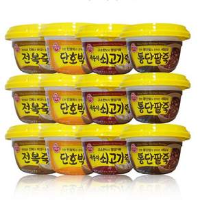 올따옴 오뚜기 용기죽 4종기획세트 쇠고기3+단호박3+단팥3+전복3