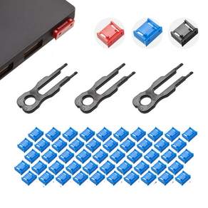 DATA Keeper USB포트락 키3개+잠금알50개 블랙 블루 레드 잠금장치 물리적 보안