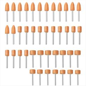 42pcs Dremel-Rotary 도구 키트 용 샌딩 비트 1/8 인치 생크가있는 그라인딩 스톤 샤프닝에 이상적 그린 딘