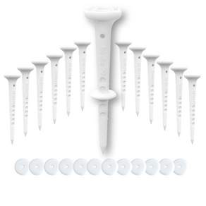 버디79-헤드가커서 진짜 티샷하기 쉬운 빅이지골프티 화이트(티12개+높이조절링12개)