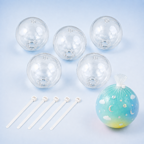 피아루네 왁뿌볼 만들기 DIY 말랑이 고무공 6cm 케이블타이 세트