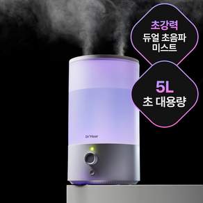 닥터하르 5L 대용량 미니 듀얼 초음파 미스트 저소음 무드등 아기 신생아 가습기