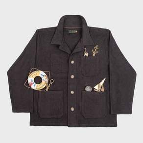 세러데이 레저 클럽 [테리 타올] Leisure Double-Face Terry Chore Shirt Jacket - Brown