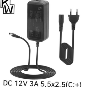 12v 아답터 직류 벽걸이형 전원 3a 아답터 기기 직류전원장치 2.5mm 5.5mm 셋톱박스 12볼트 케이블 공유기