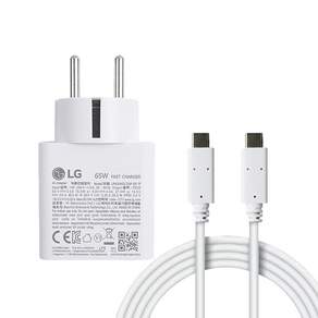 LG전자 LG gram 16Z90Q-GA7WK 정품 C타입 충전기 아답터 케이블 LP65WGC20P-EK W B