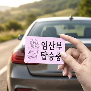 DMmade 신생아 임산부 영유아 탑승중 운전중 현관문 차량 스티커 자석 탈부착 임신출산 선물