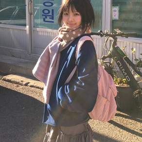 바니쉬먼트 여성 머플러 Patchwork muffler pink VANISHMENT
