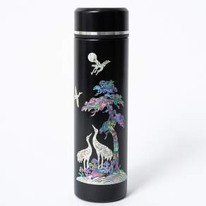 중앙공예관 천연 자개 텀블러 500ml 프리미엄 SUS 316 스테인리스 텀블러 차망포함 물 비린맛 없는 텀블러 나전칠기
