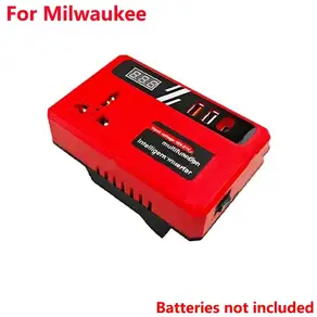 MakitaMilwaukee 전동 공구 액세서리 용 AC 220V 다중 보호 배터리 인버터에 120W 인버터 DC18V21V For Milwaukee