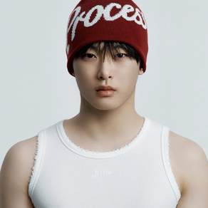 피알씨에스에스 남성 비니 Applique Beanie Burgundy PBESAC15BG