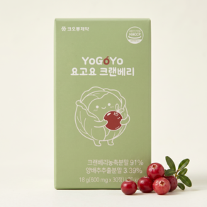 코오롱제약 요고요 크랜베리 정 여성용 PTP 개별포장 30정 1개