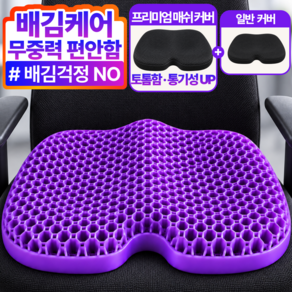 레오센트 무중력 배김케어 젤방석 1위 3D 벌집 압력분산 방석 + 전용커버 2개