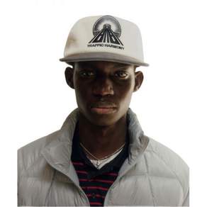TRAFFIC HARMONY CORDUROY ROUND LOGO DEEP-FIT 5-PANEL CAP_GREY