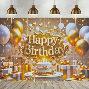 아라홍스 생일축하 파티배너 생일가랜드 입체느낌 고급현수막