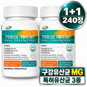 매일엔 MG 특허 식약청 인증 haccp 구강 유산균 데일리 365