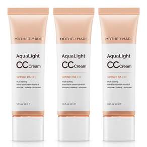 마더메이드 아쿠아라이트 CC크림 SPF50+ PA+++ 뉴트럴 베이지 (21-23호) 차외선차단 메이크업베이스 프라이머 톤업 커버 톤보정 선크림