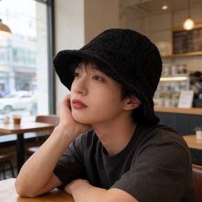 겨울 방한 울 니트 벙거지 모자 사파리모자
