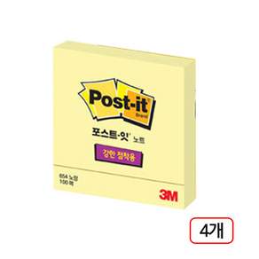 3M)포스트잇 강한점착용 654-SSN 4개입