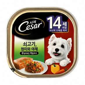 노령견 습식 캔 100g 강아지 시저 시니어 노견 사료 애견 푸드 음식 간편식 당근 주스