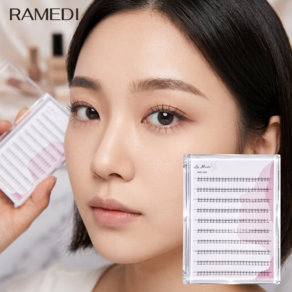 라메디 노글루 언더 속눈썹 4-6mm 자연스러운 투명라인 120모
