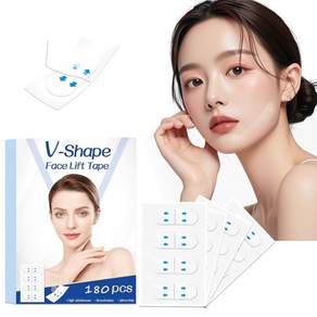 얼굴 테이프 리프팅 보이지 않음 메이크업 전 목 테이프 리프팅