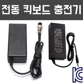 전동킥보드 전기자전거 전동휠 배터리 충전기 어댑터 (KC안전인증), BLACK, HU073706-25004, 2. 42V 2A 충전기 (36V 배터리용), 2번. 3핀 항공 내경 12mm