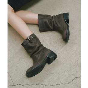 ROMANTIC MOVE WOMAN 구비 슬라우치 하프 부츠 - 브라운 / R26W104 153867