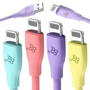 아이엔조이 마카롱 고속 충전 USB 아이폰 케이블 4개입