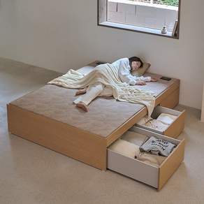 삼익가구 흙결 무헤드/LED 빅수납 흙 온열 침대(SS/Q)