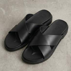 커스텀에이드 리퍼블릭 남성용 바넷 가죽 크로스 슬리퍼 3.5cm CR0023
