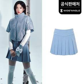 와이드앵글 공식 여성 CO 울라이크 플리츠 큐롯 WWW25Q52IC