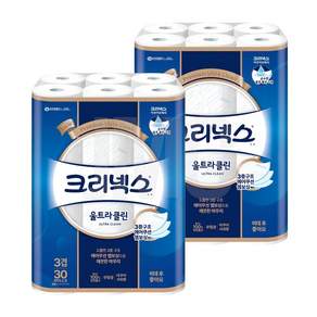 크리넥스 3겹 울트라 클린 롤화장지 천연펄프