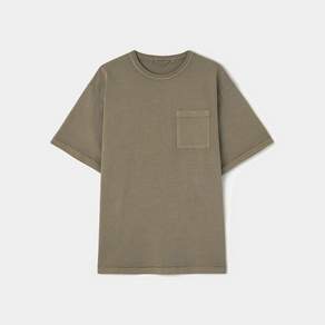 라이즈앤빌로우 가먼트다잉 에브리데이 코튼 티셔츠 KHAKI (릴렉스드핏)