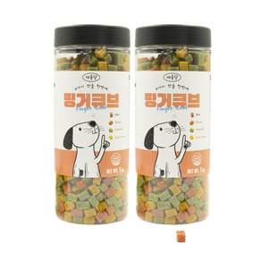 1+1 핑거큐브 강아지간식 교육용 훈련용 대용량 강아지 트릿 혼합 1kg x 2ea