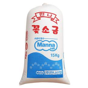 더옹달샘 국내제조로 쓴맛없는 깨끗한 소금 15kg 수입산 재제소금 꽃소금 요리용