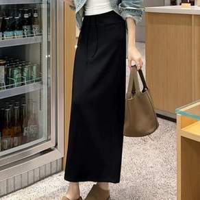 ZAJA 여성 밴딩 롱스커트 H라인 텐셀 냉감 여름 치마 데일리룩