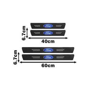 4/1개 카본 파이버 자동차 도어 엣지 실 프로텍터 스트립 3D 스티커 포드 피에스타 MK7 몬데오 MK4 ST 포커