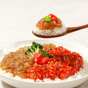 [오늘출발] 훈훈수산 간장 순살게장+양념 순살게장 밥 반찬 게장 세트 (총 600g)
