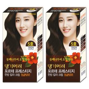 댕기머리 포르테 프레스티지 한방 칼라 크림 염색약 새치머리용 5호