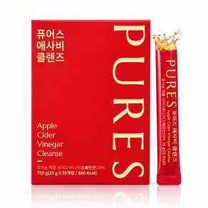 퓨어스 사과식초 애사비 애플 사이다 비니거 액상 스틱 30포
