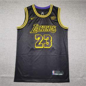 NBA LeBron James 로스앤젤레스 레이커스 23번 선수 레브론 제임스 시티 에디션 스네이크스킨 블랙 농구 유니폼 상의