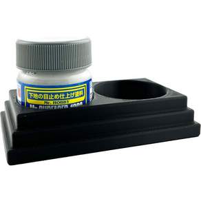 제프가 해냈다! 40ml 페인트 병 홀더스탠드 - Mr Hobby Color Setter 45mm 2개를 견딜 수 있으며 미끄럼 방지 고무 발 포함 3D 프린팅검정색 Gray
